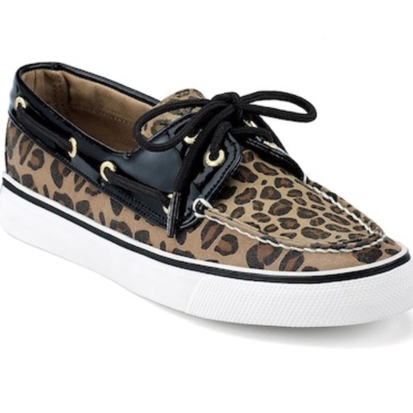 Sperry Shoes - Sperry Top Sider leopard animal print boat shoes 8